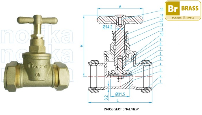 Brass CR 35mm Stopcock [CXC]